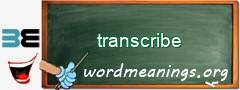 WordMeaning blackboard for transcribe